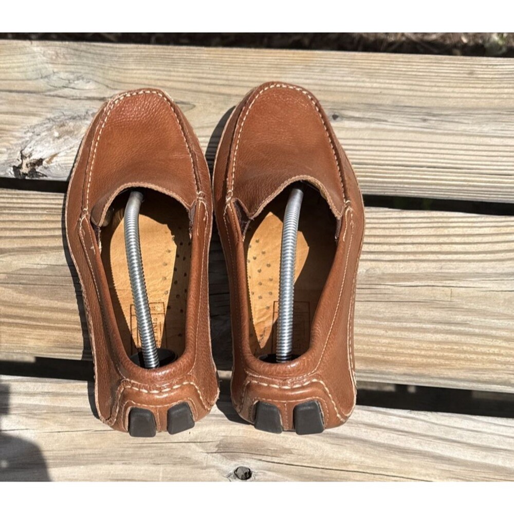 Mercanti Fiorentini Relax Men Driving Loafer Brown Leather Moccasin Shoes 9.5 - Picture 4 of 8
